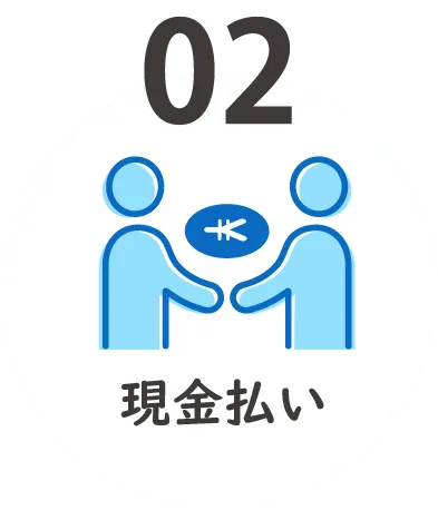 現金払い